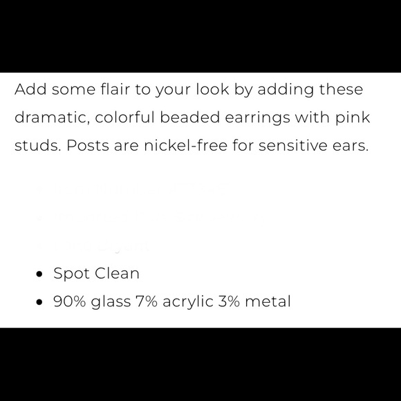 Beaded Statement Earrings - Picture 3 of 3